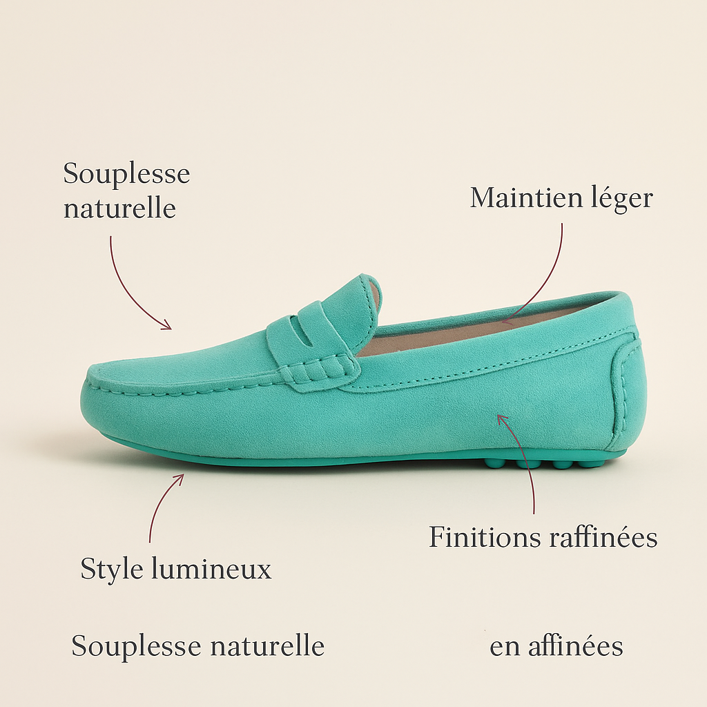 Mocassin Turquoise Femme