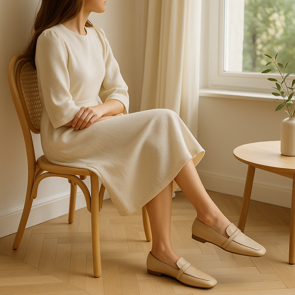 Mocassin Plat Femme