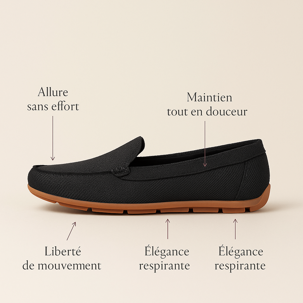 Mocassin Femme Noir Confortable