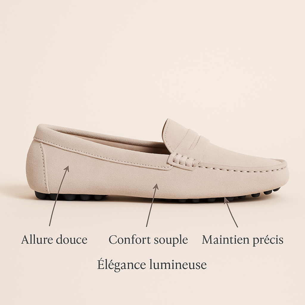 Mocassin Creme Femme