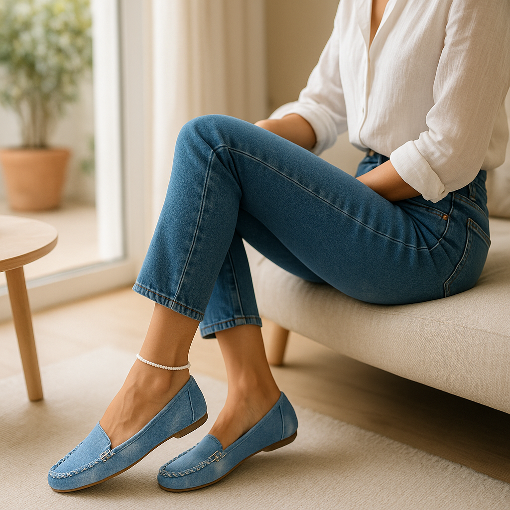 Mocassin Jean Femme