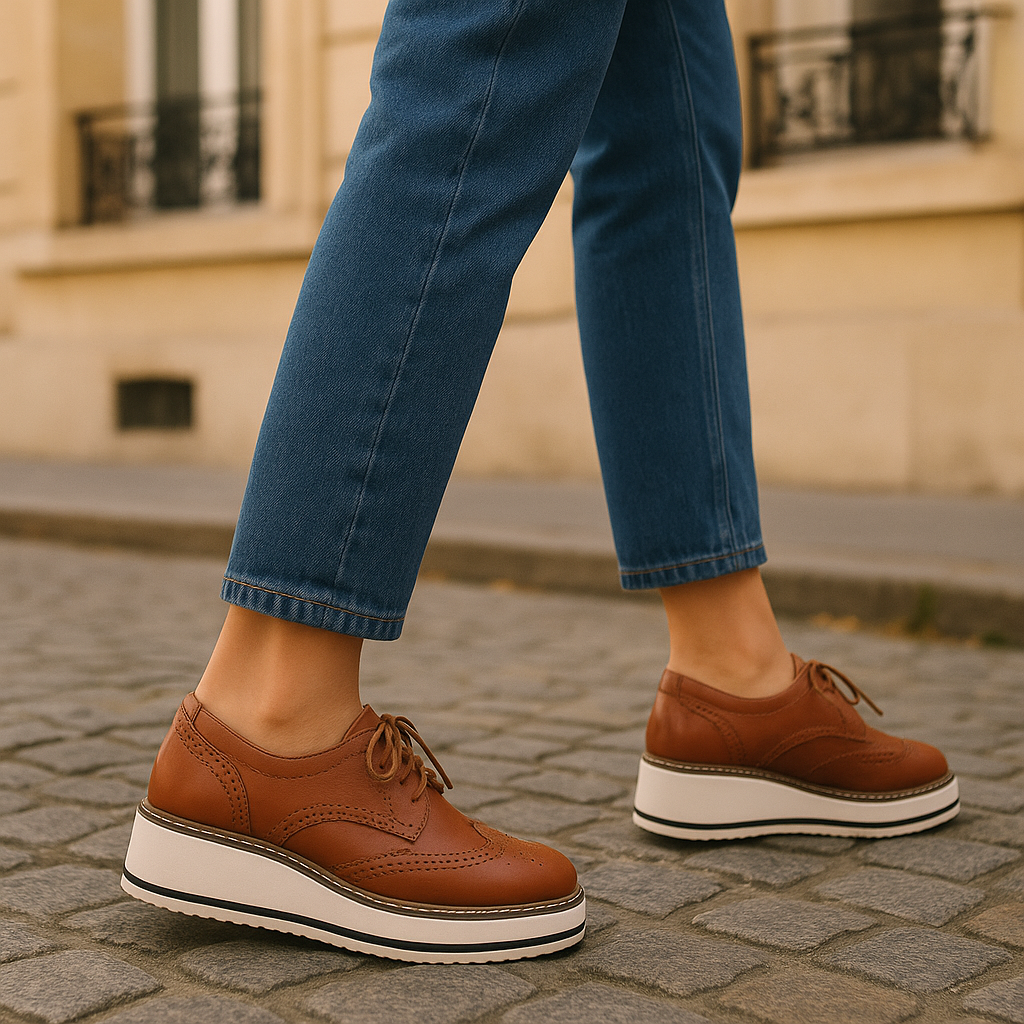 Mocassin Cognac Femme