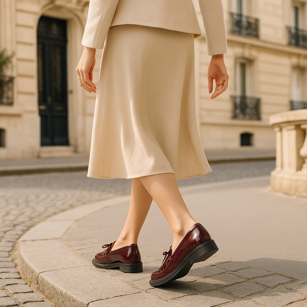 Mocassin Bordeau Femme