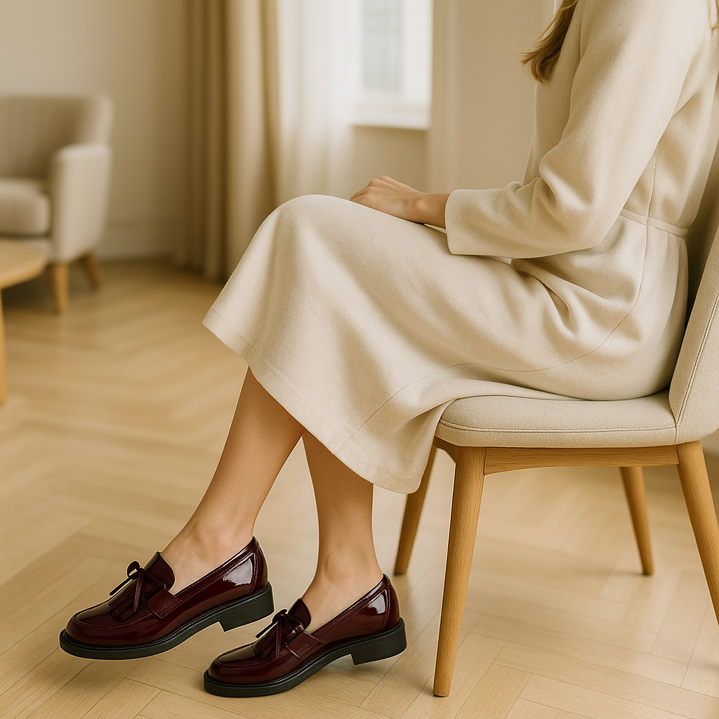 Mocassin Bordeau Femme