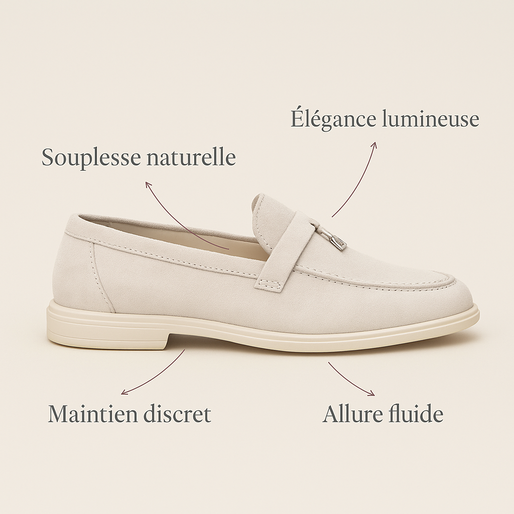 Mocassin Daim Beige Femme