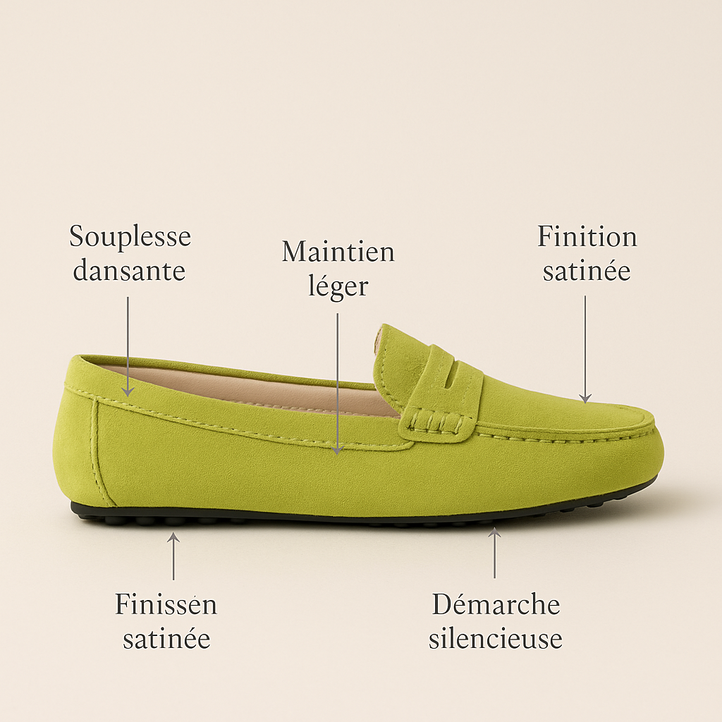 Mocassin Vert Pomme Femme
