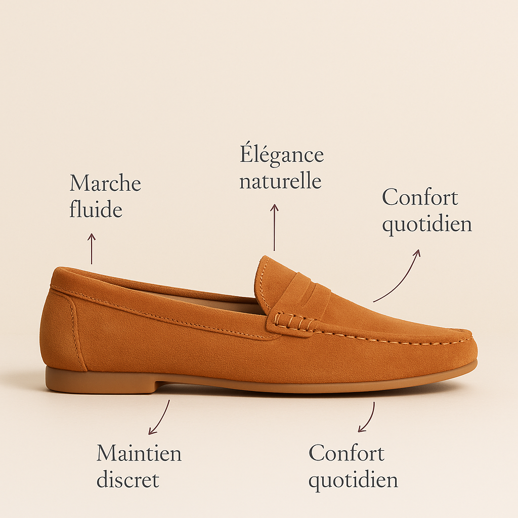 Mocassin Cuir Marron Femme