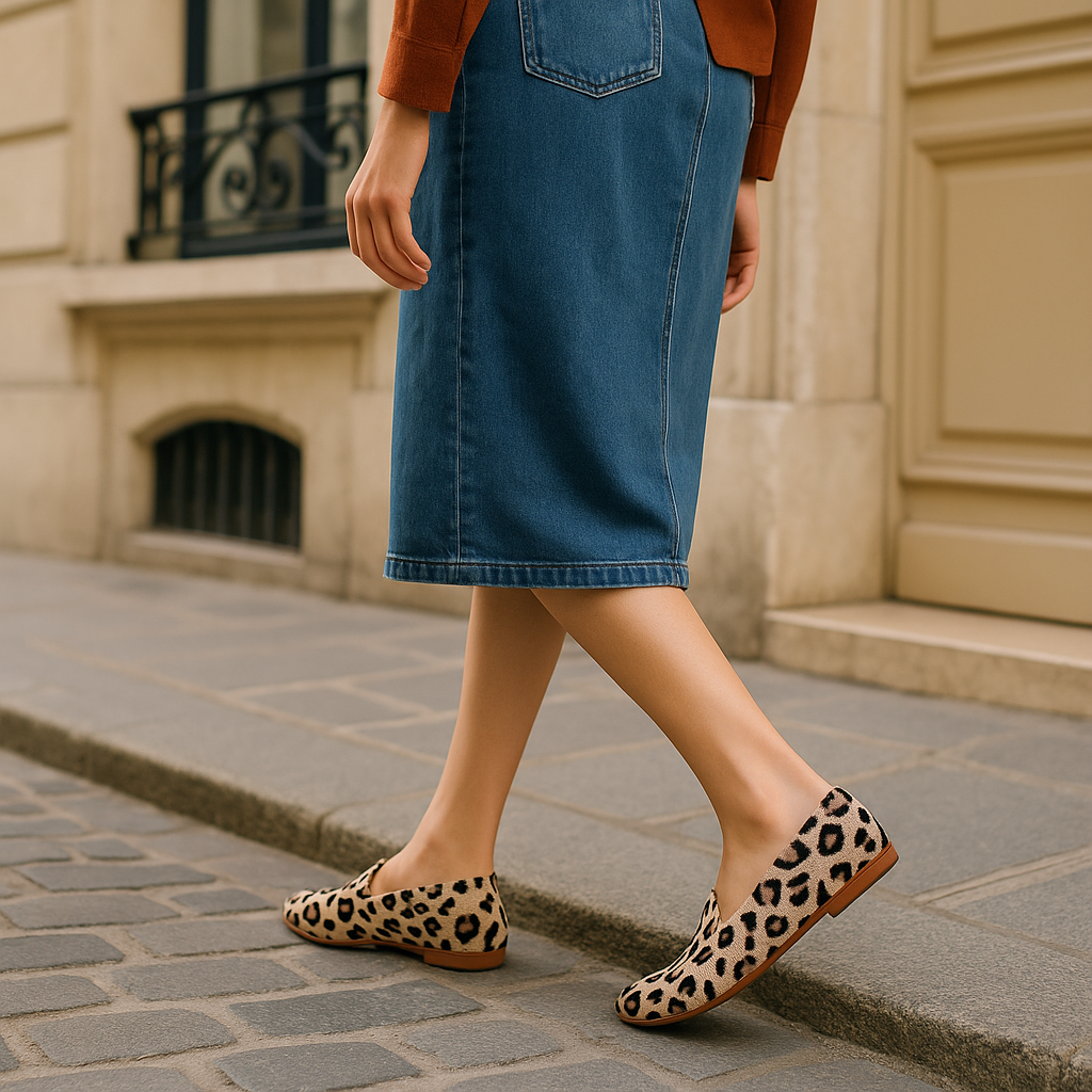 Mocassin Leopard Femme