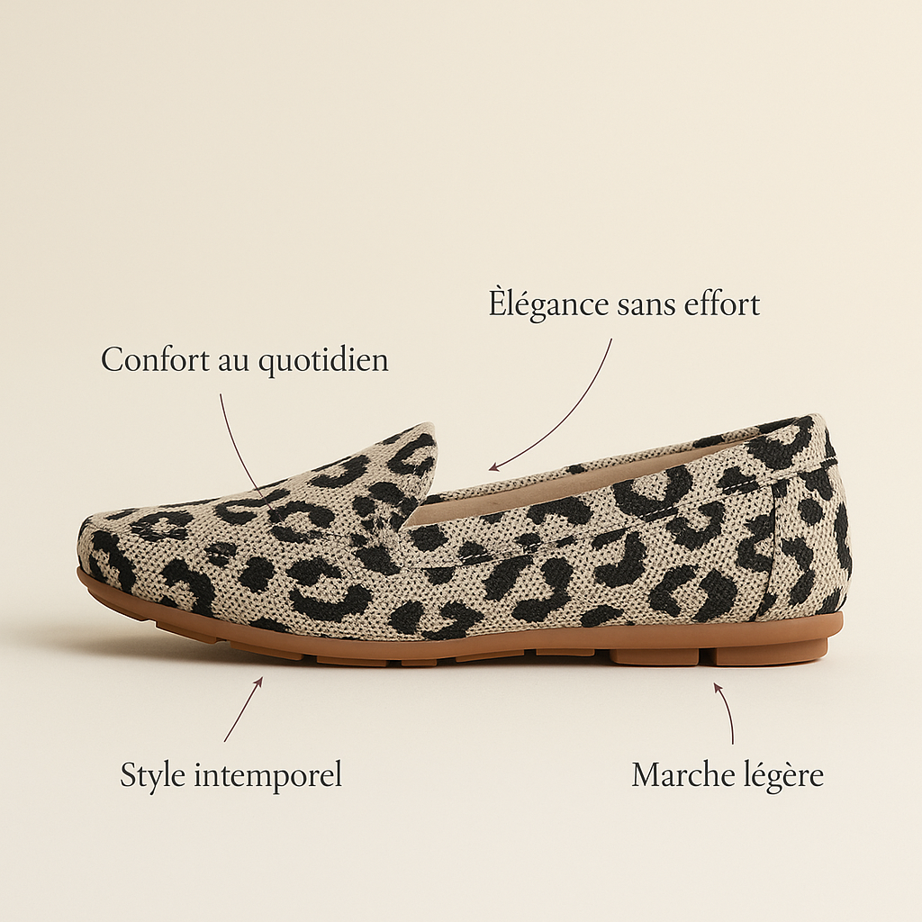 Mocassin Leopard Femme