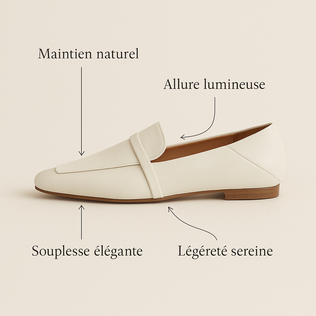 Mocassin Blanc Femme Talon
