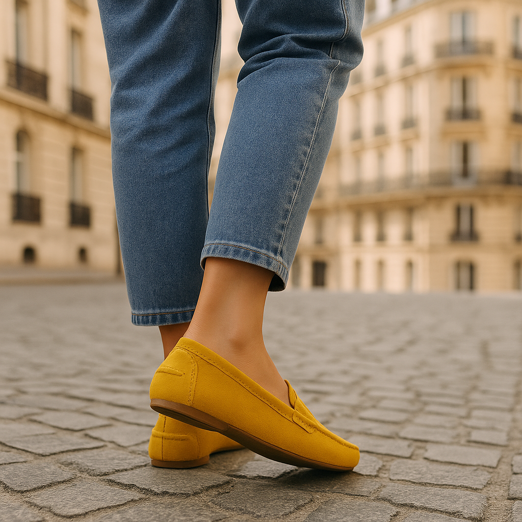 Mocassin Jaune Femme