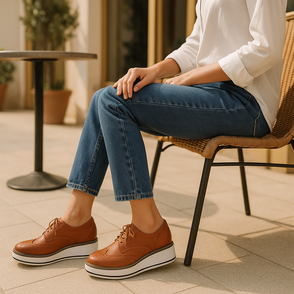 Mocassin Cognac Femme