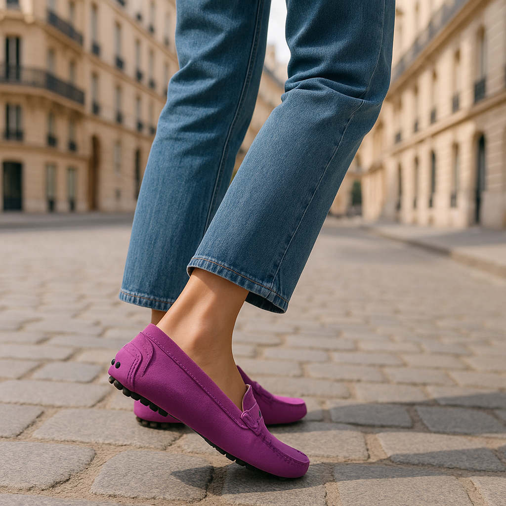 Mocassin Fuschia Femme
