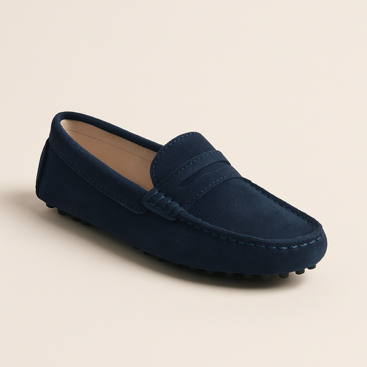 Mocassin Bleu Roi Femme