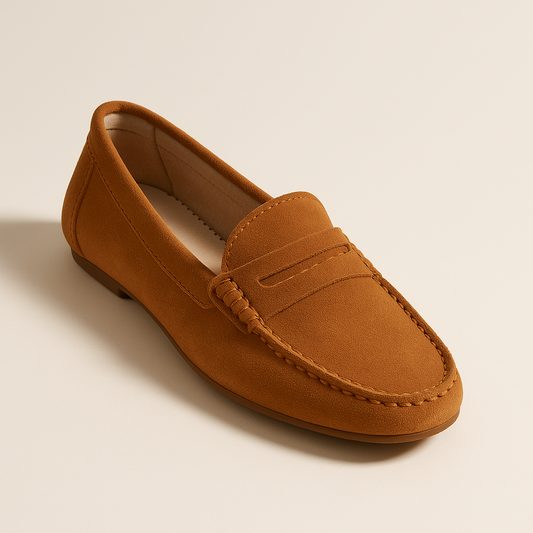 Mocassin Cuir Marron Femme