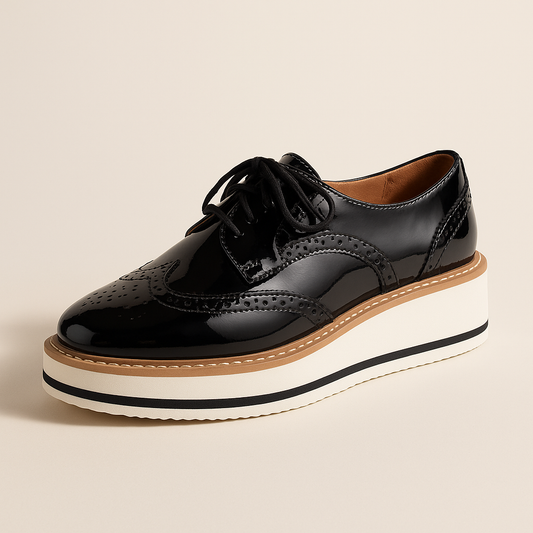 Mocassin Noir & Blanc Femme