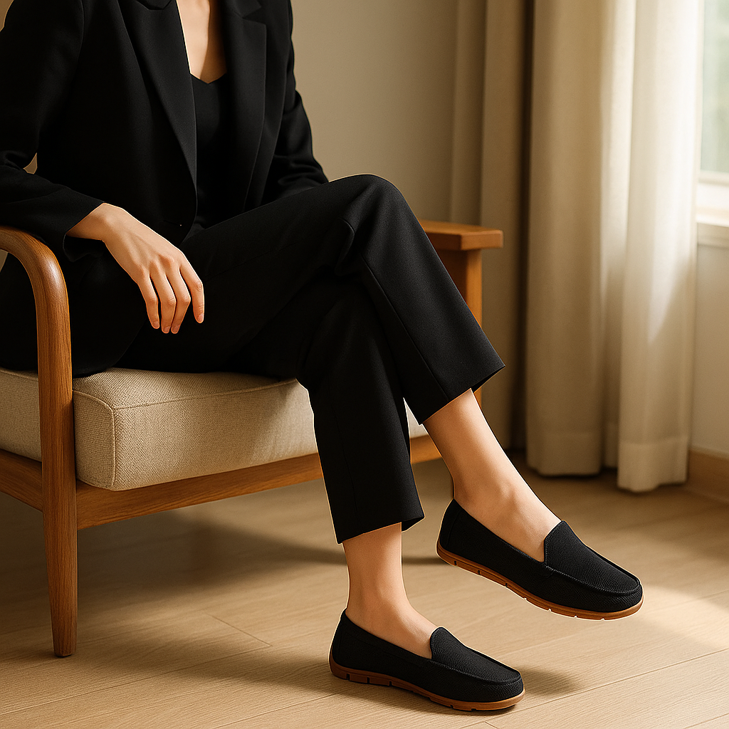 Mocassin Femme Noir Confortable