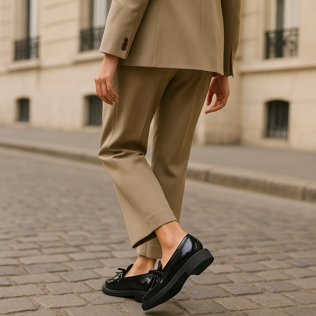 Mocassin Plateforme Femme Cuir