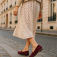 Mocassin Daim Bordeau Femme