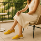 Mocassin Jaune Moutarde Femme