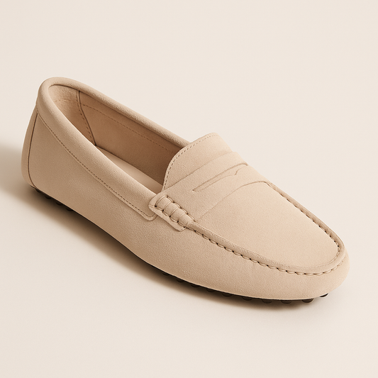 Mocassin Creme Femme