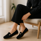 Mocassin Daim Noir Femme