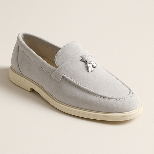 Mocassin Gris Clair Femme