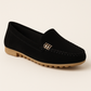 Mocassin Daim Noir Femme