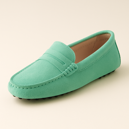 Mocassin Turquoise Femme