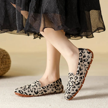 Mocassin Leopard Femme