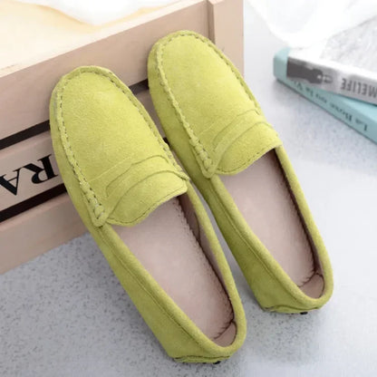 Mocassin Vert Pomme Femme