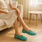 Mocassin Turquoise Femme