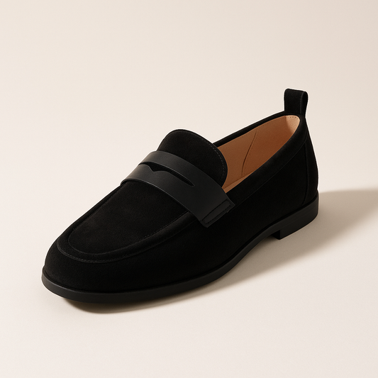 Mocassin Pied Large Cuir Femme