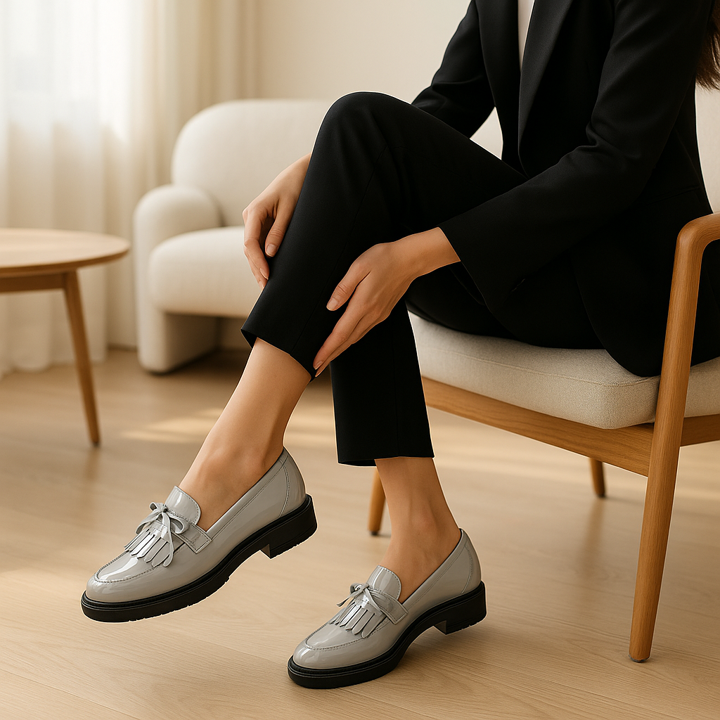 Mocassin Vernis Compensé