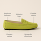 Mocassin Vert Pomme Femme