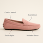 Mocassin Rose Poudré Femme