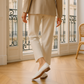 Mocassin Blanc Femme Talon